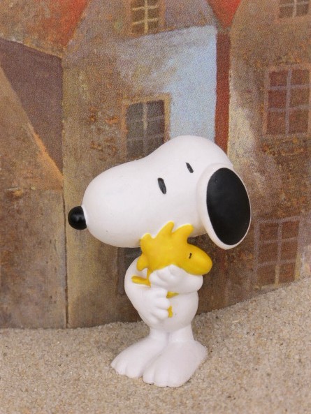 Schleich Peanuts Snoopy mit Woodstock Gelber Vogel Hund Figur Spielfigur 5.8 cm 